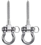 SELEWARE Lot de 2 supports de vis permanents antirouille 304 en acier inoxydable Heavy Duty 180° Swing Hang...