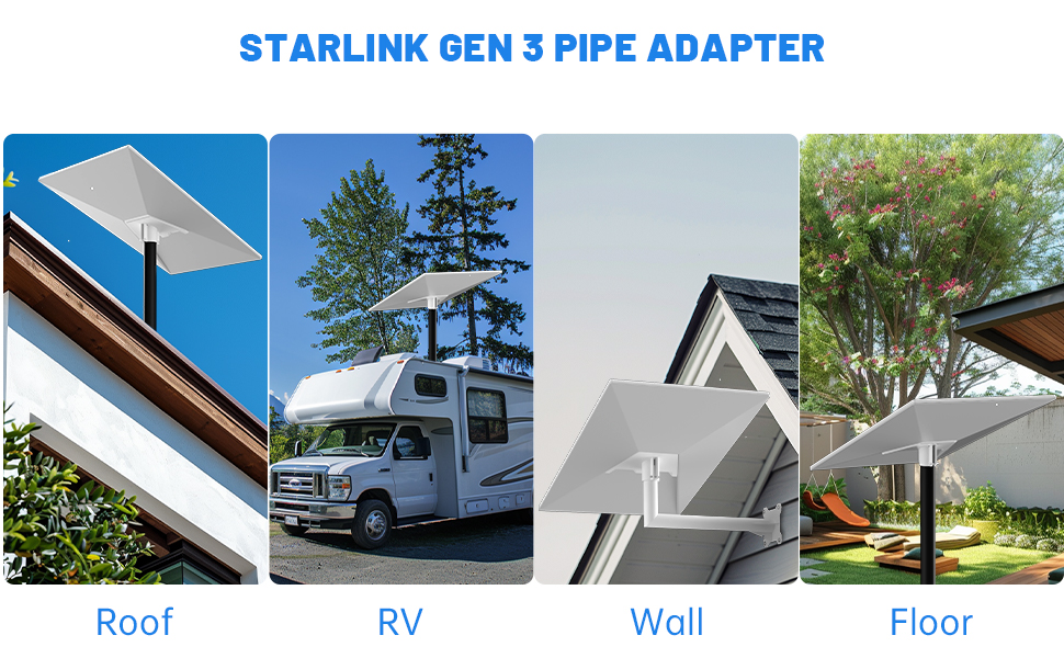 Starlink V3 Dish Pipe Adapter