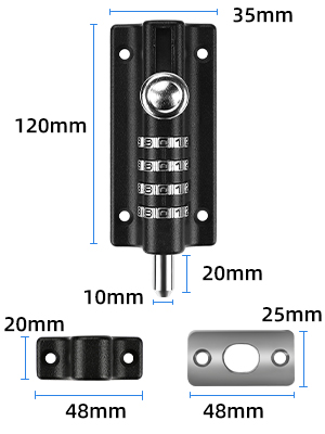 Combination Locking Bolt Door Lock Bolt Code Bolt Lock Code Keyless Combination Bolt Shed Lock