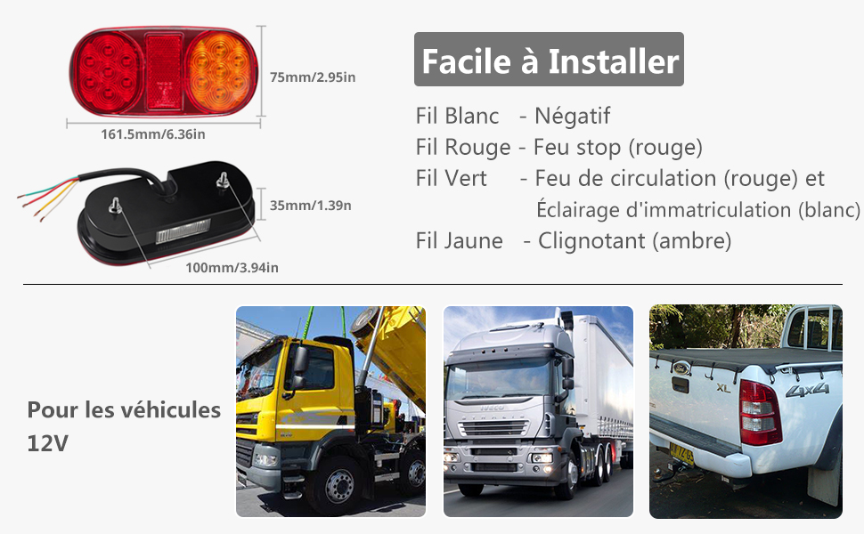 Feux de freinage arrière