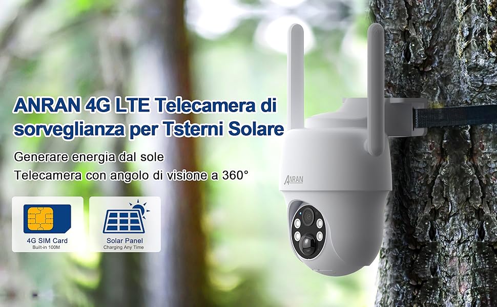 ANRAN 4G LTE Telecamera Solare