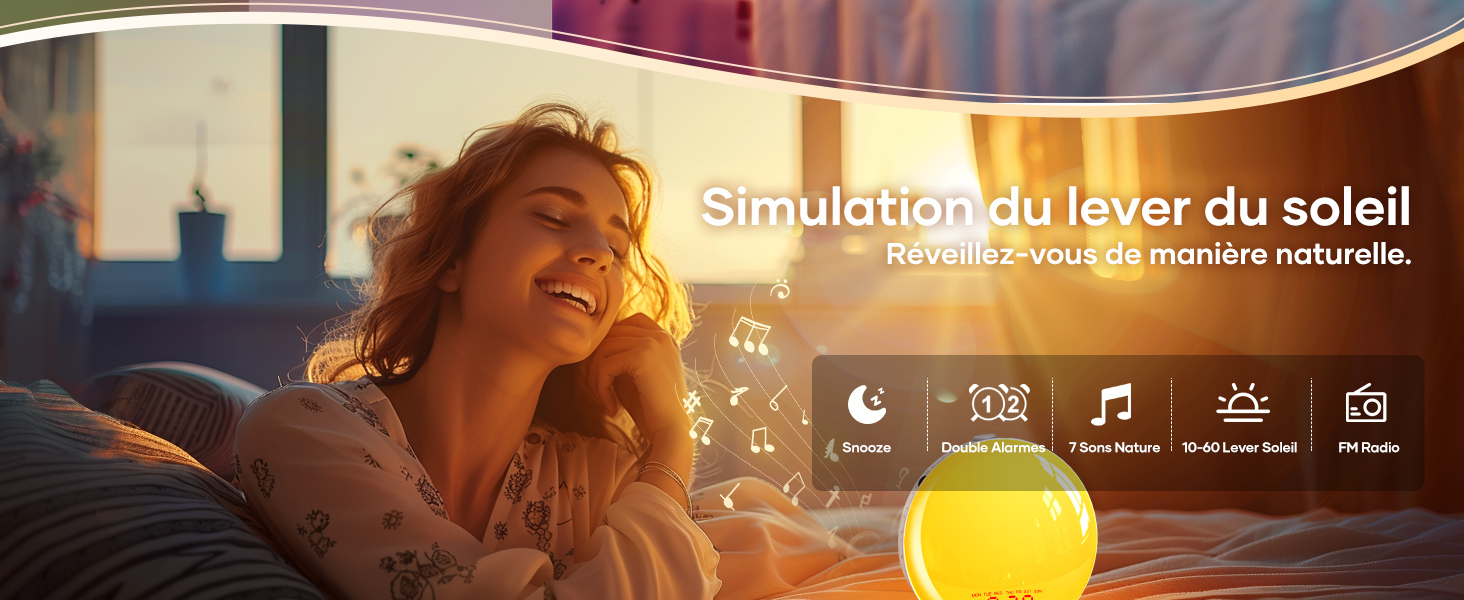 Réveil Lumière Simulateur d'Aube et Crépuscule