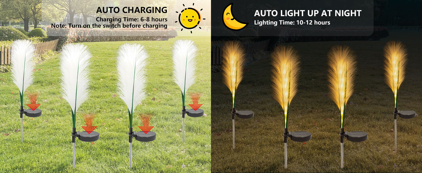 2 Pièces Lampes solaires d'extérieur avec Lumière