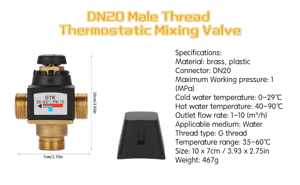 chauffe eau solaire 300 l vanne thermostatique