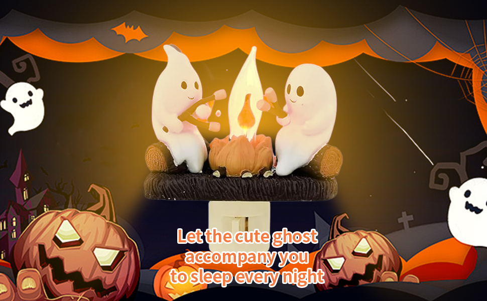 3D Spooky Fire Marshmallow Night Light