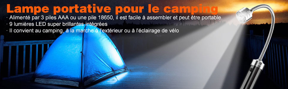 Lampe portative pour le camping