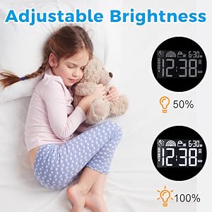 bedside light and clock