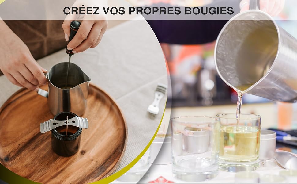 Avec nos mèches pour bougies offert un guide de fabrication afin de créer vos propres bougies 