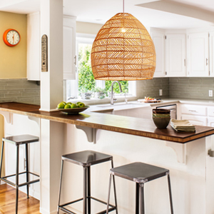 rattan pendant 