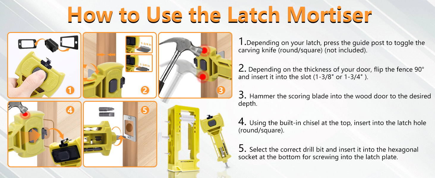 Door Hinge & Door Latch Installation Kit