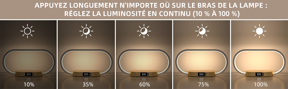 m zimoon Lampe De Chevet Avec Charg Rapide Sans Fil