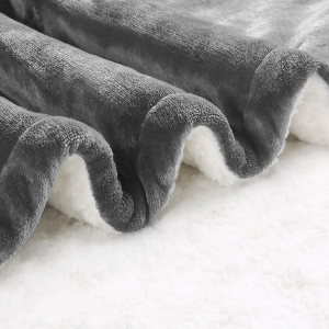 Plusieurs vues d'un tissu ou d'un matériau texturé gris montré dans des plans détaillés rapprochés.