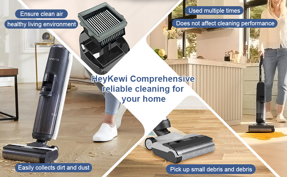 Heykewi Lot de 4 filtres HEPA de rechange pour aspirateur eau et poussière Tineco Floor One S5 Combo