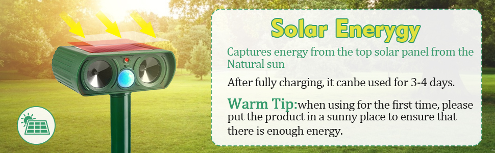 Répulsif solaire à ultrasons pour chat