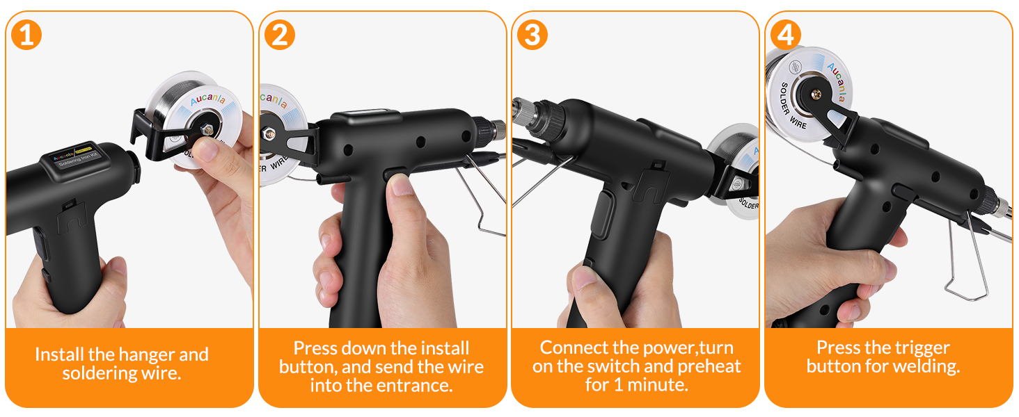 Kit de soldador, pistola de soldadura automática 80W 110V