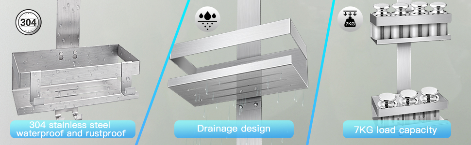 Il nuovo design del ripiano per doccia