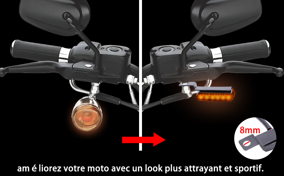 support clignotant moto