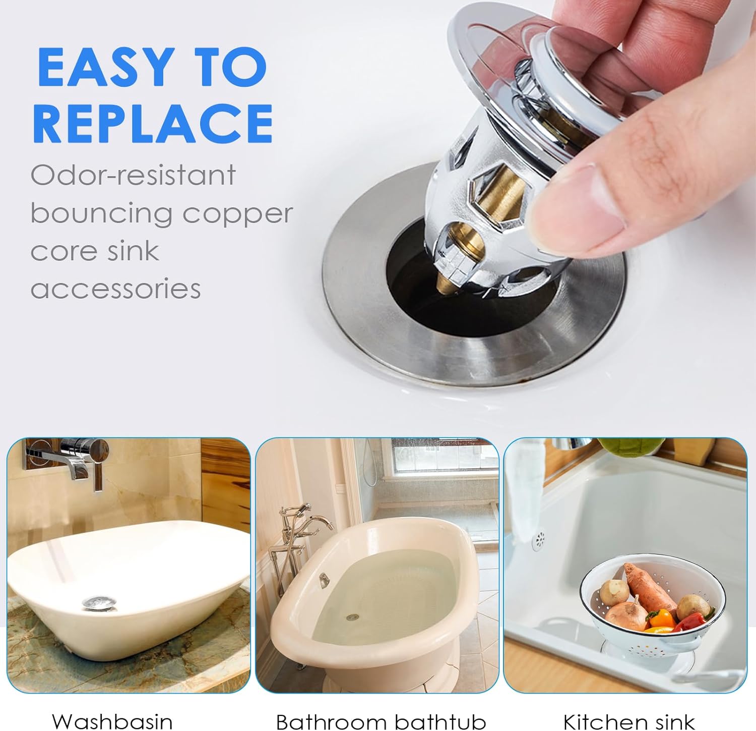Bonde de Lavabo Universel Pop Up