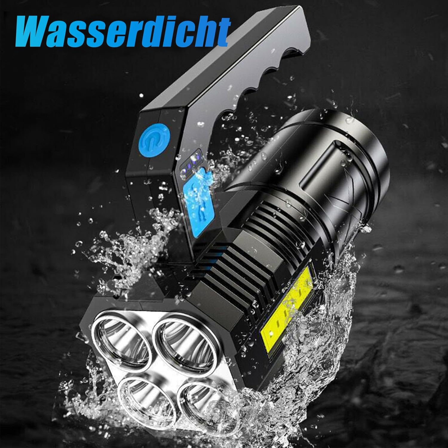 Lampe de poche LED rechargeable solaire pour solution d'éclairage d'urgence en extérieur - Chine Lampe de poche solaire rechargeable, lampe de secours à LED