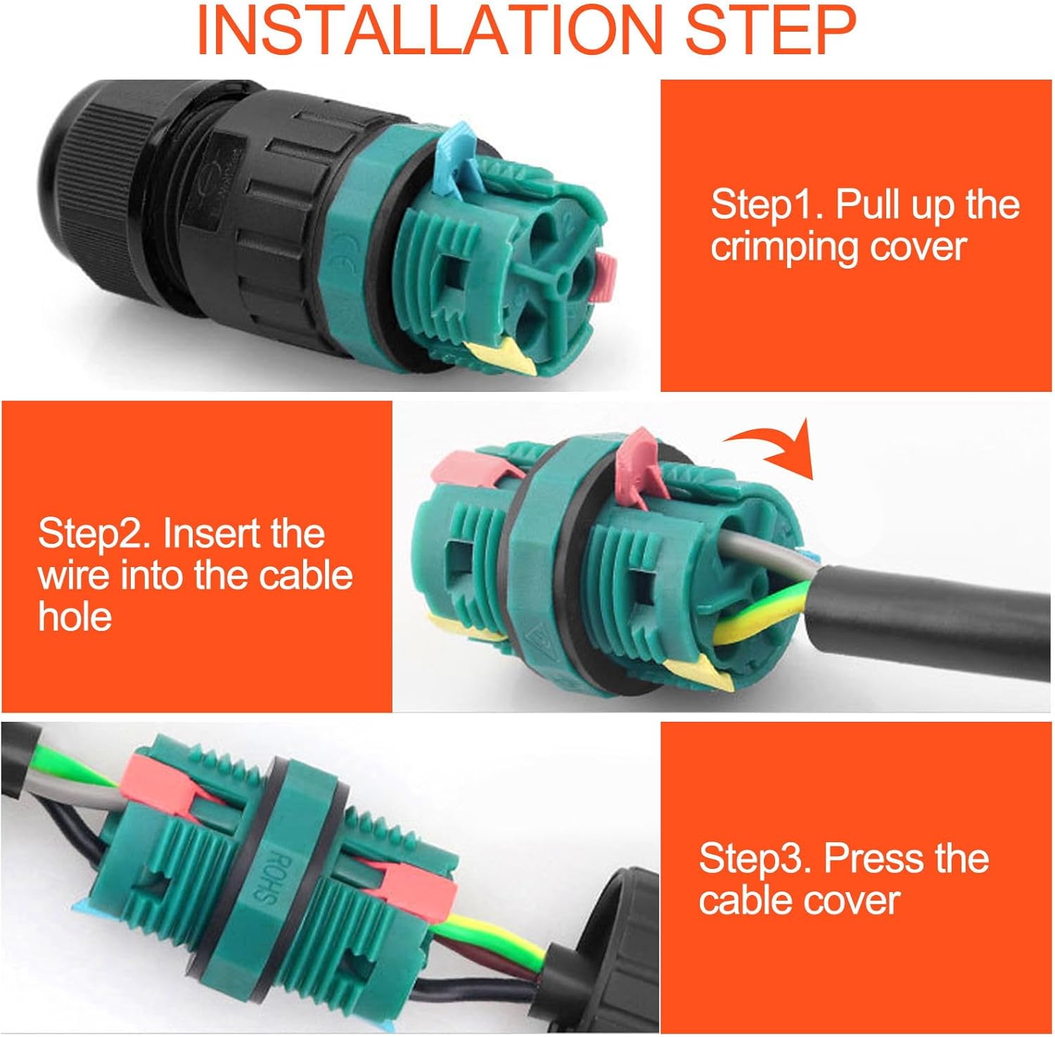 Juego De 2 Conectores Solares Fotovoltaicos IP68, Impermeables, Anti UV, 1000V, Conector De Fusible Integrado Solar Para Cables Controladores Solares 30a