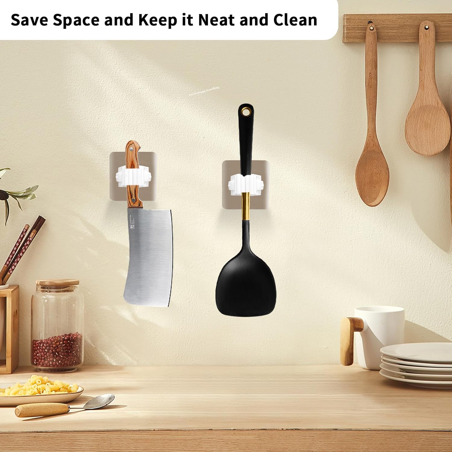6Pièces Accroche Balai Mural,Porte Balais Mural En Acier Inoxydable Support Balais,Accroche Balai Mural Autocollant Support Balais Organisateur Pour Cuisine Maison Salle De Bain Garage