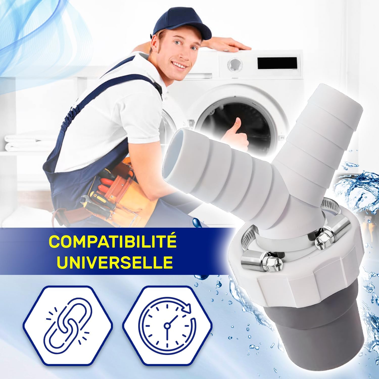 Adaptateur De Robinet Pour Lave-vaisselle Compact – 2 Pièces, Connexion Facile