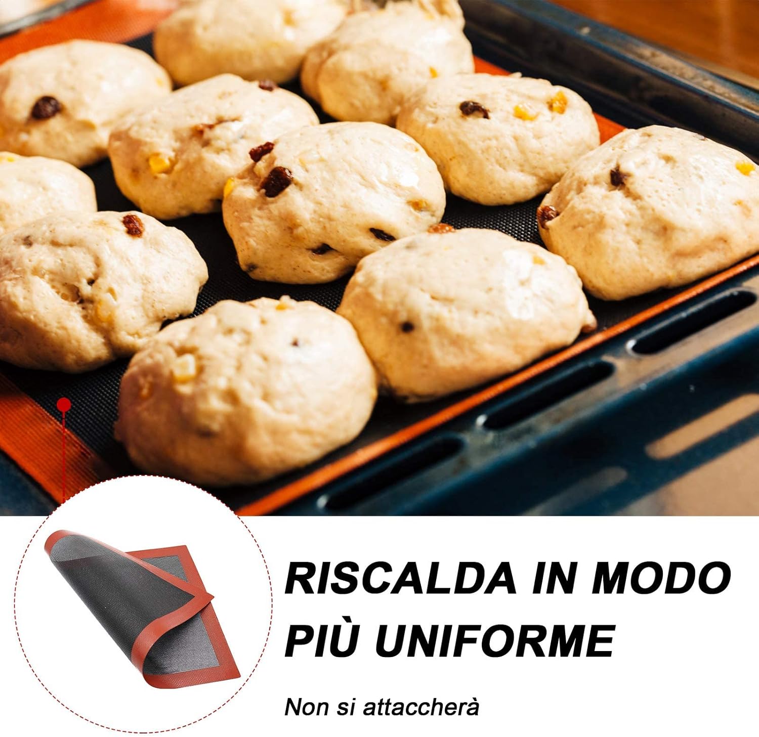 2 Tappetini Da Forno In Silicone Per Macaron: Microforati, Antiaderenti, 30x40 Cm, Riutilizzabili, Adatti A Friggitrice Ad Aria, Biscotti, Pasta, Pane, Accessori Pasticceria Professionale