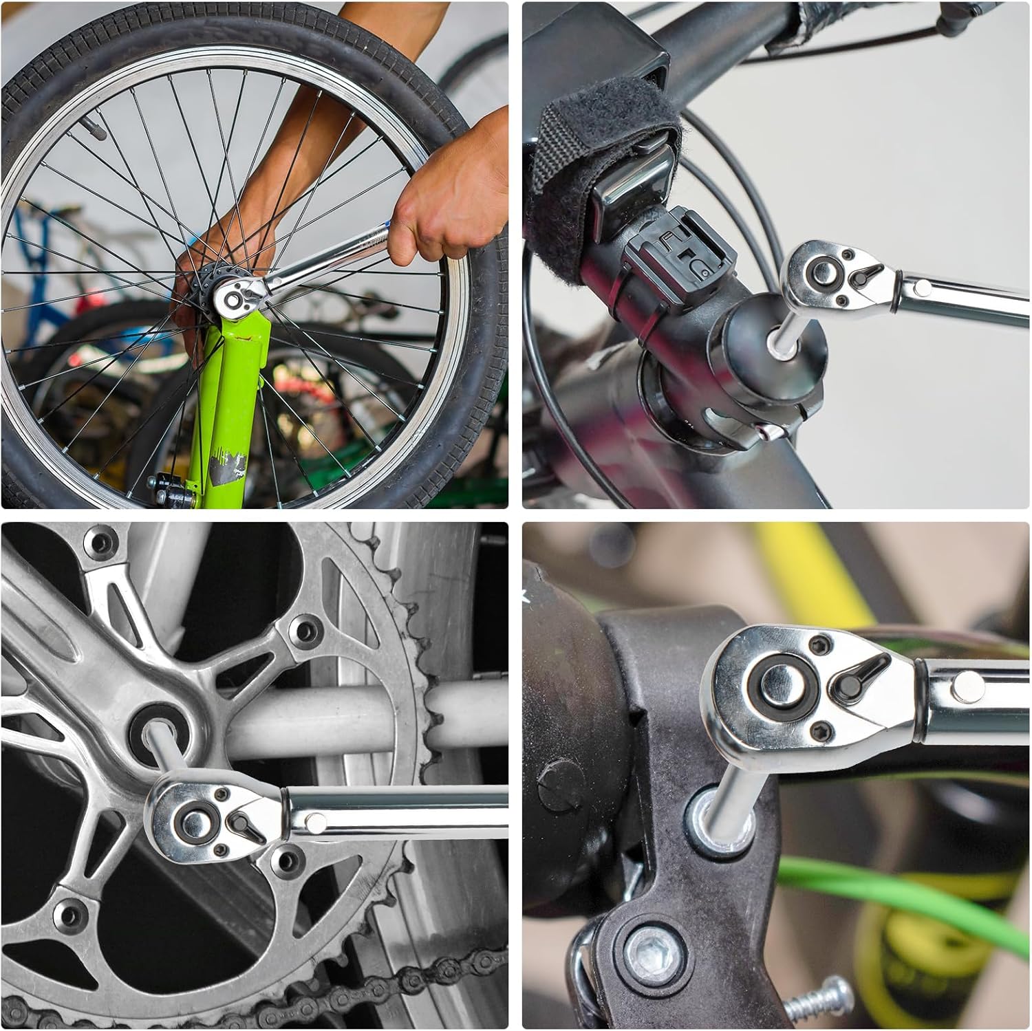 Clé Dynamométrique WGB 1/4" Pour Moto, Vélo Et Voiture - Petite, Précise Et Noire