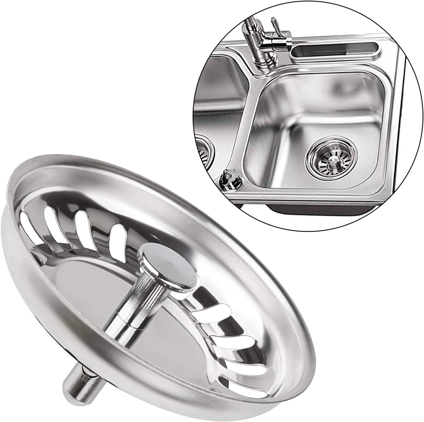 Wirquin - Bouchon enjoliveur inox de rechange évier diamètre 40 mm