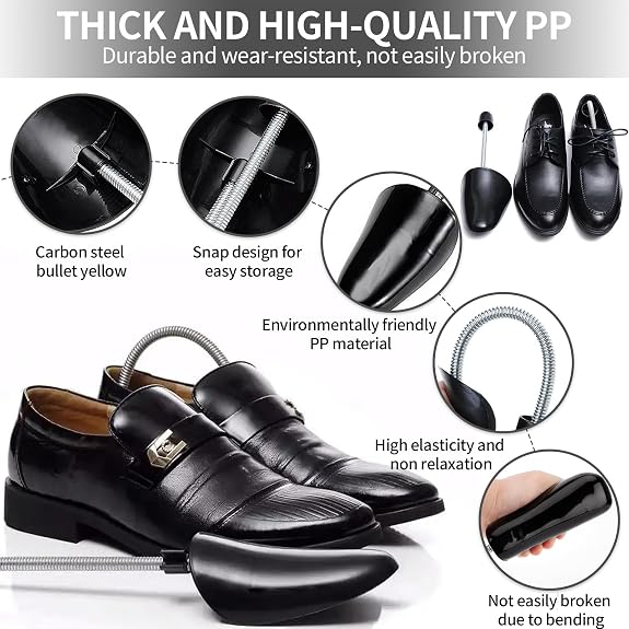 Paire D'embauchoirs Réglables Pour Chaussures Homme - En Polypropylène Et Acier, Pour Maintenir La Forme