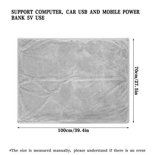 Couverture Chauffante USB - 160x80 Cm - 3 Niveaux De Chaleur (40°C-60°C) - Flanelle Douce - Pour Bureau, Maison, Voiture