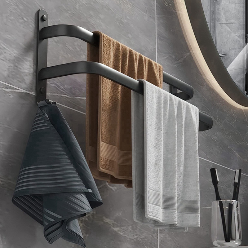 Porte-serviettes mural en aluminium