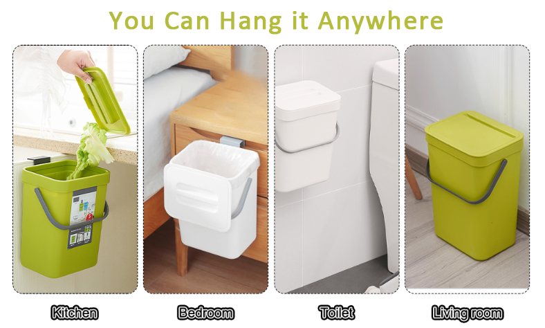 Poubelle De Cuisine For Porte D'Armoire De Cuisine Avec Couvercle, Poubelles De Cuisine