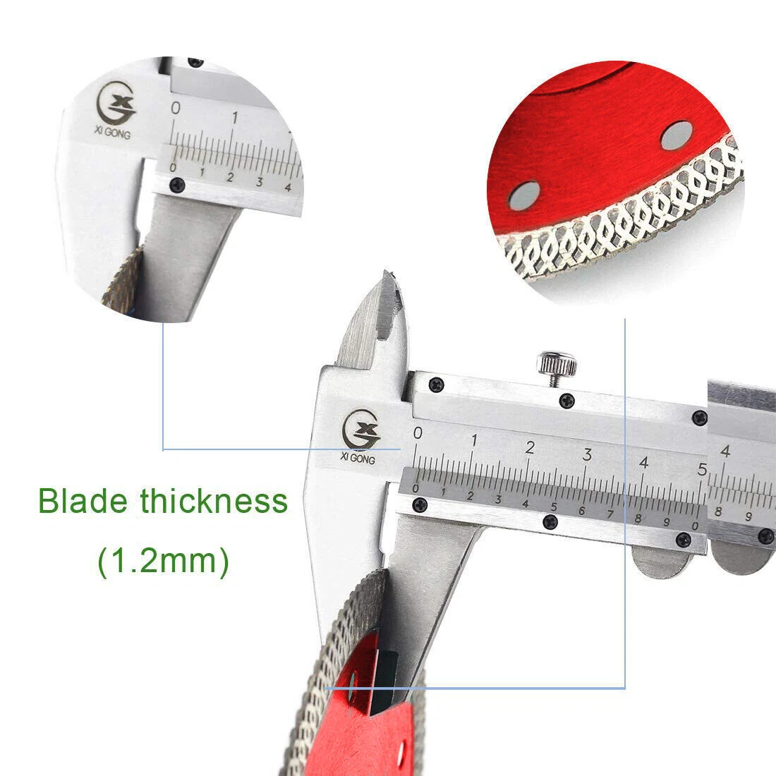 Porcelain Tile Turbo Thin Diamond Dry Cutting Blade Disc Wheel Angle Grinder - Picture 8 of 14