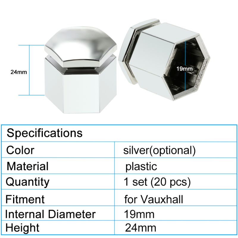 Dimensions : diamètre intérieur 19mm, hauteur 24mm