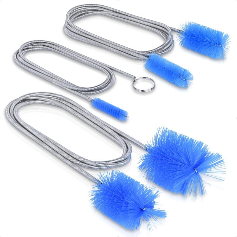 Lot de 3 brosses de nettoyage canalisations - vue d'ensemble
