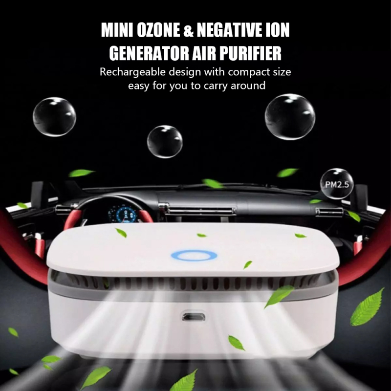 Mini générateur ozone et ions négatifs - Design rechargeable compact