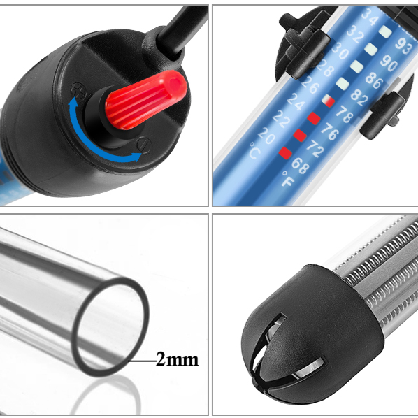 Chauffage D'aquarium Submersible 25W 220V - Professionnel, Sécurité Intégrée, Pour Petits Aquariums Jusqu'à 30L
