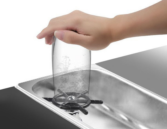 Rince verre en acier inoxydable