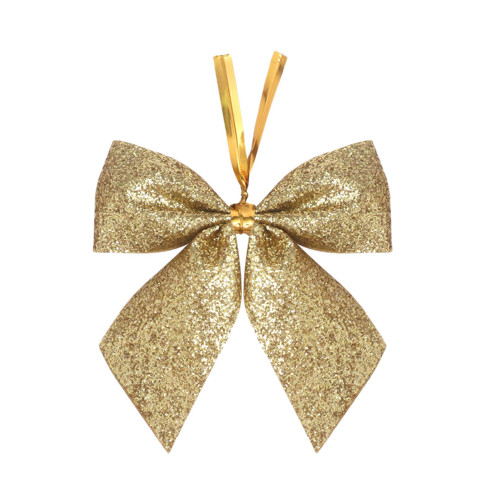 karymi Elegant Christmas Bow Ornament 2x2 Inch Gold Red Double-Layer Ribbon for Tree Topper Gift Wreath and Mantel Decorations Home Decor Shop All Savings Shop All Savings Savings Week