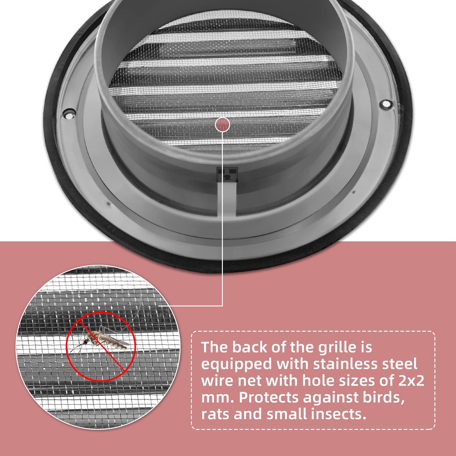 SEPSHA 120mm Grille d'Aération Ronde Grille Ventilation Hotte, Bouchon ...