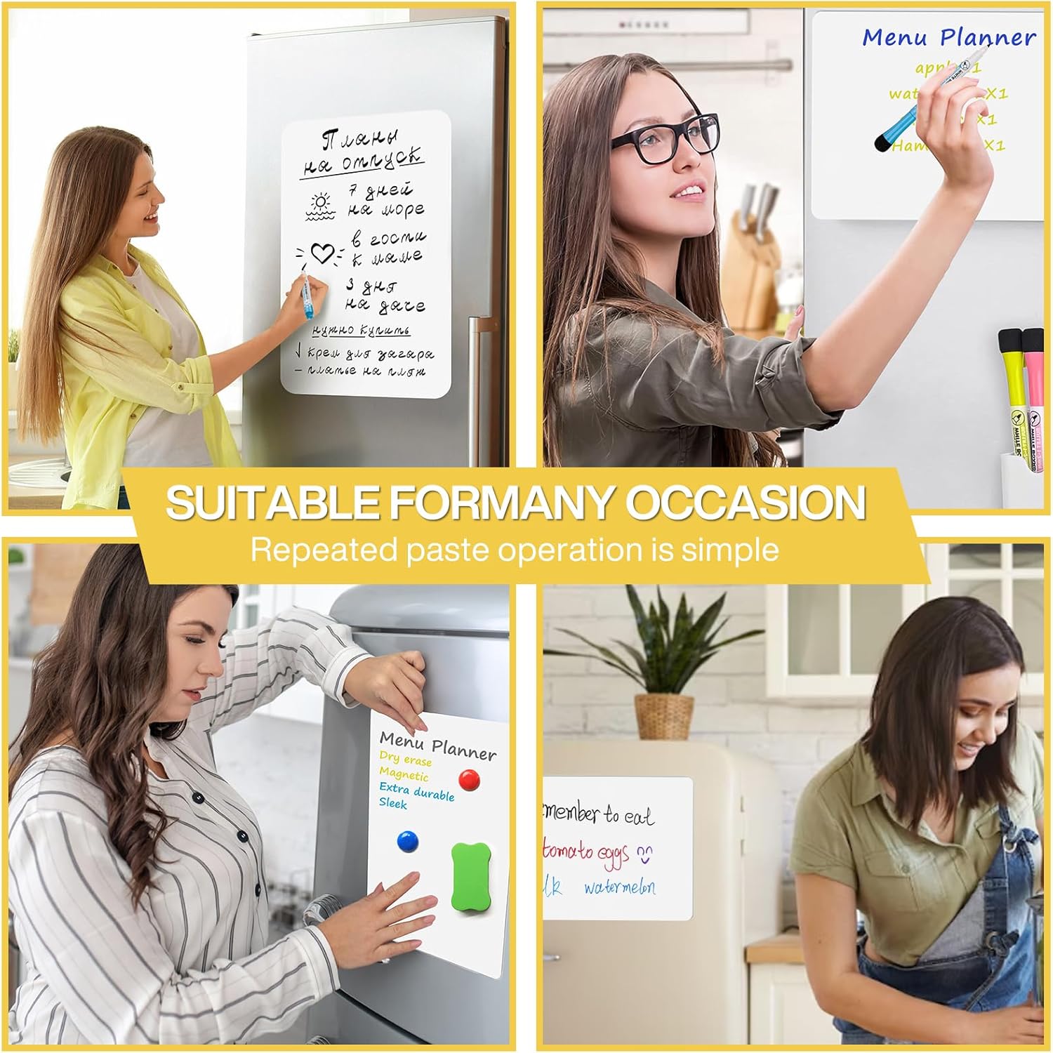 XVX A3 Magnétique Tableau Blanc Réfrigérateur Magnétique et Liste ...