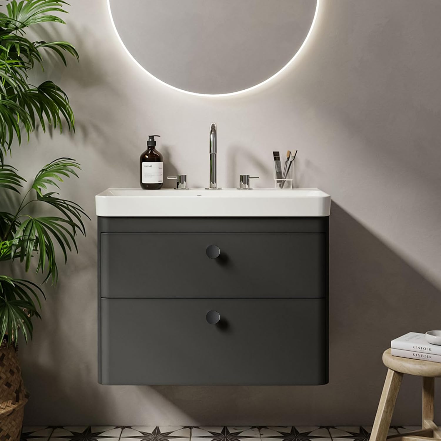 Marguerasw 10 Pièce Poignée Noir Meuble Noir- Invisible Poignee Cuisine