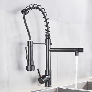 black kitchen mixer tap