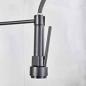 black kitchen tap mixer swivel spout