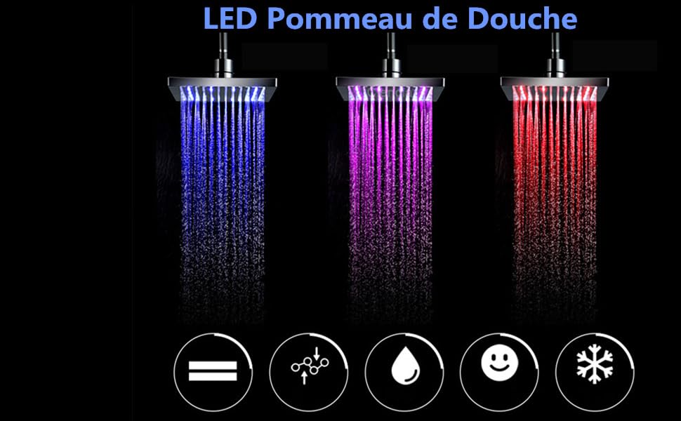 LED Pommeau de Douche 
