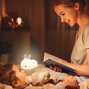 Veilleuse Enfant,Veilleuse Bébé,Veilleuse Enfant Rechargeable,Veilleuse Bebe LED Lapin Tactile