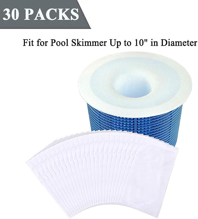 Chaussettes Filtre Piscine 20 Pièces - Nylon élastique Réutilisable | Pour Skimmer, Retient Feuilles Et Débris