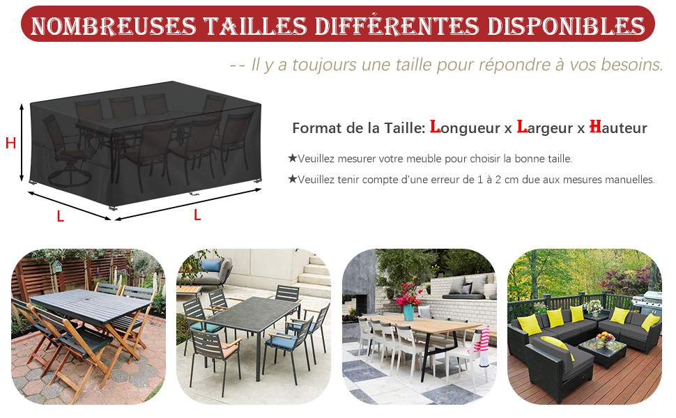 Housse Table de Jardin