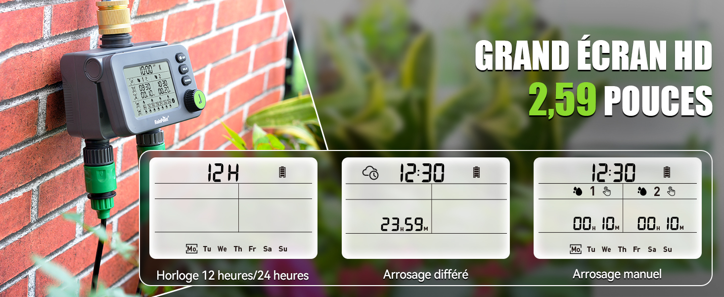 programmateur arrosage automatique minuteries d'arrosage
